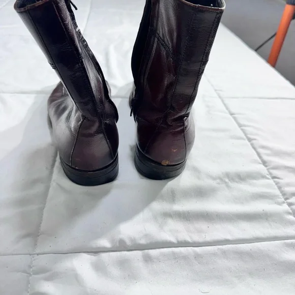 Florsheim Men's Dark Burgundy Leather Boots - Picture 3 of 6